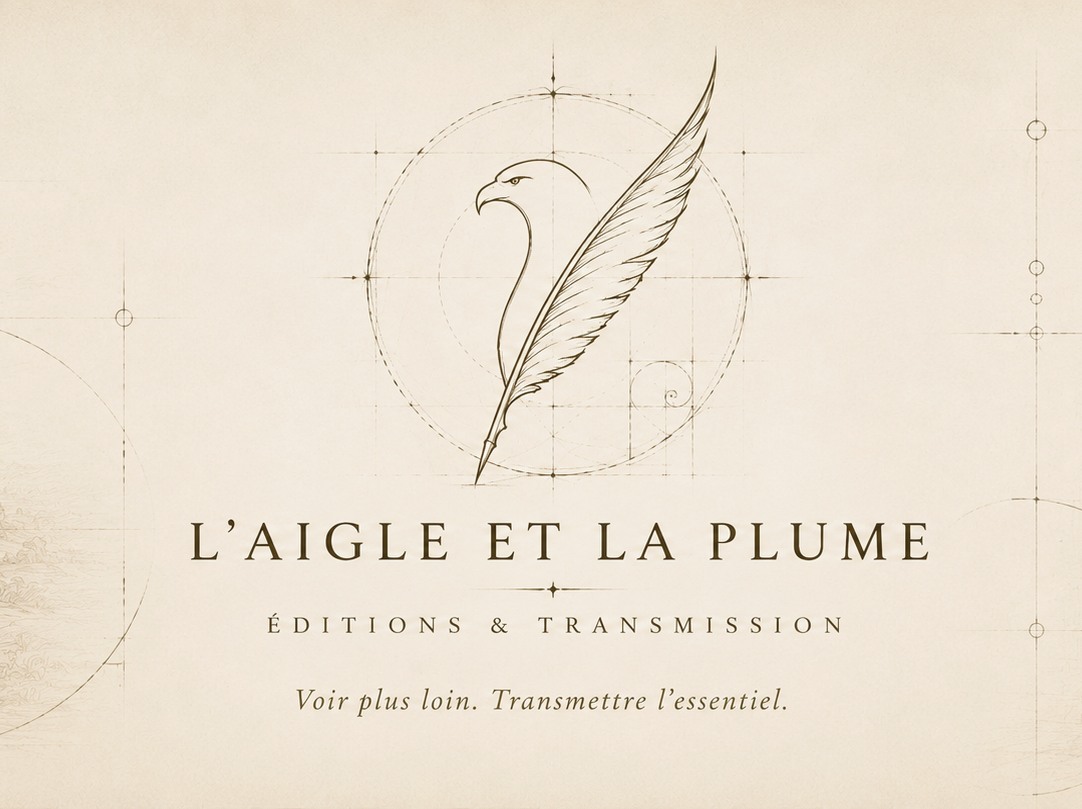 Identité graphique de L’Aigle et la Plume, maison d’édition et de transmission